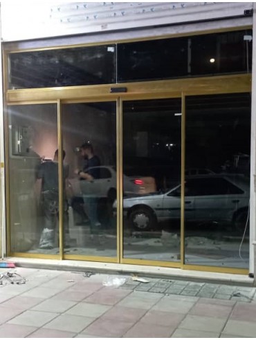 درب اتوماتیک با فرم طلایی